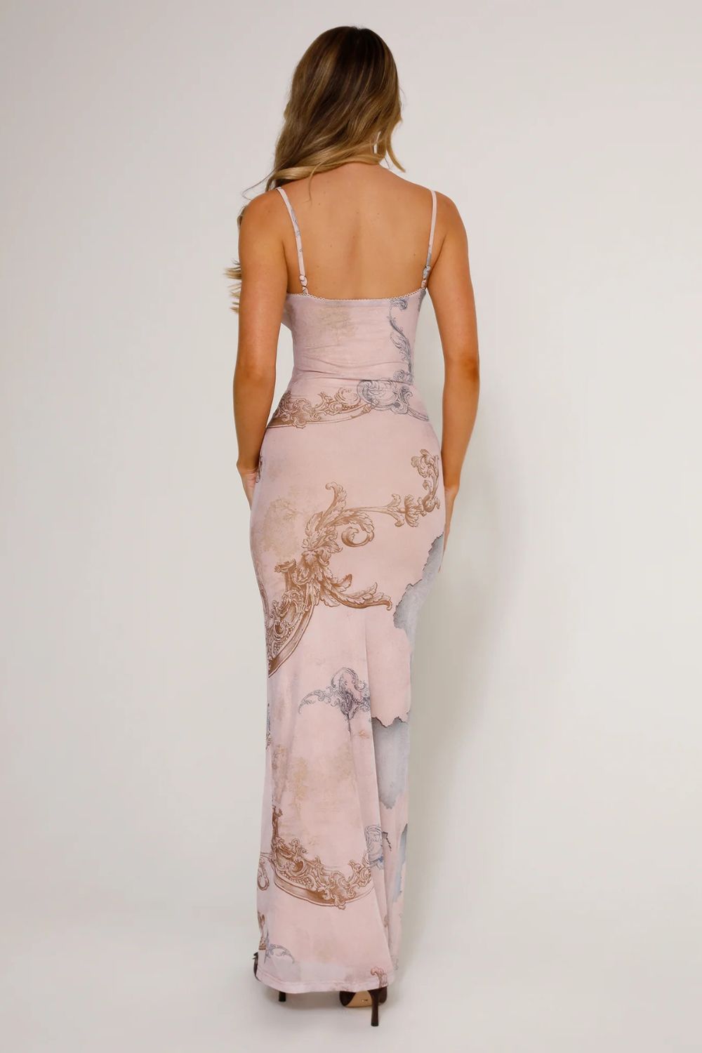 Multi Color Floral Print Maxi Dress