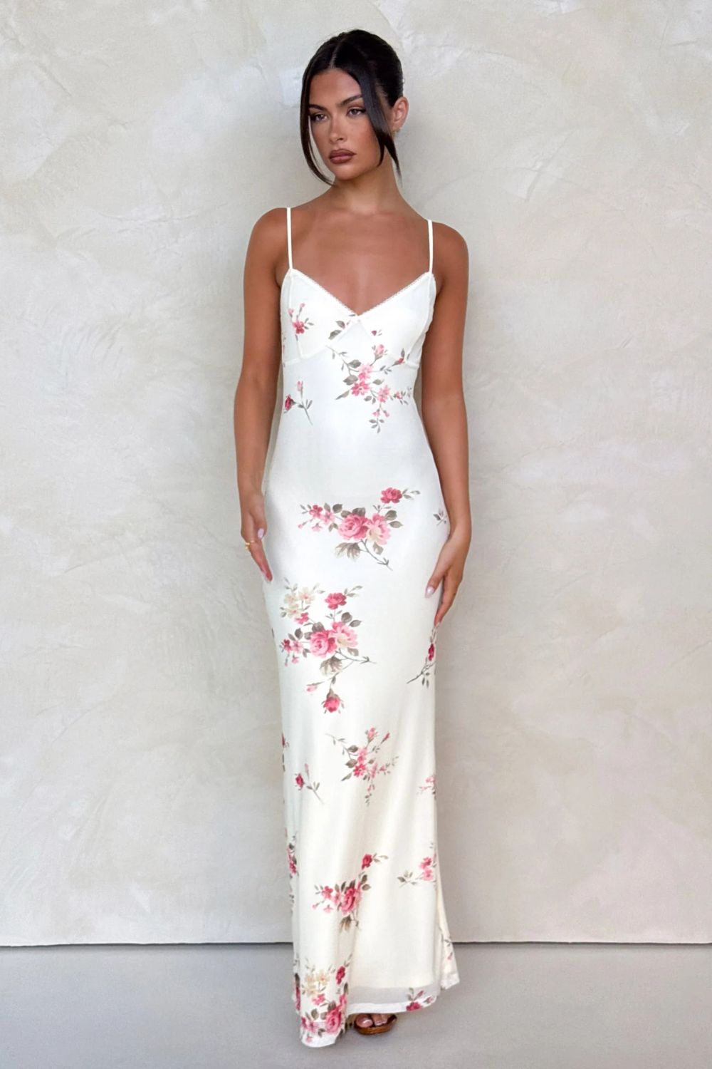 Multi Color Floral Print Maxi Dress