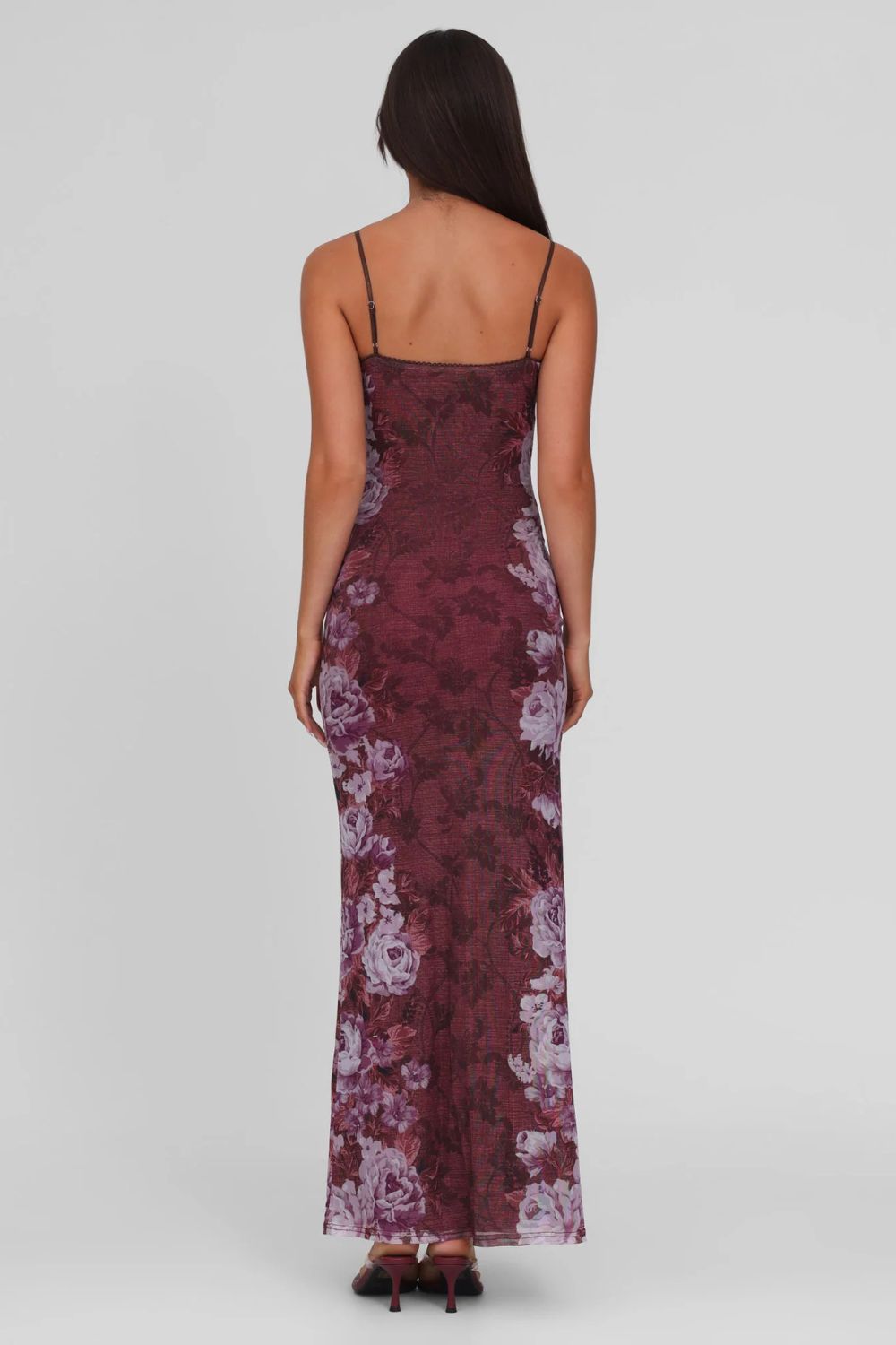 Multi Color Floral Print Maxi Dress