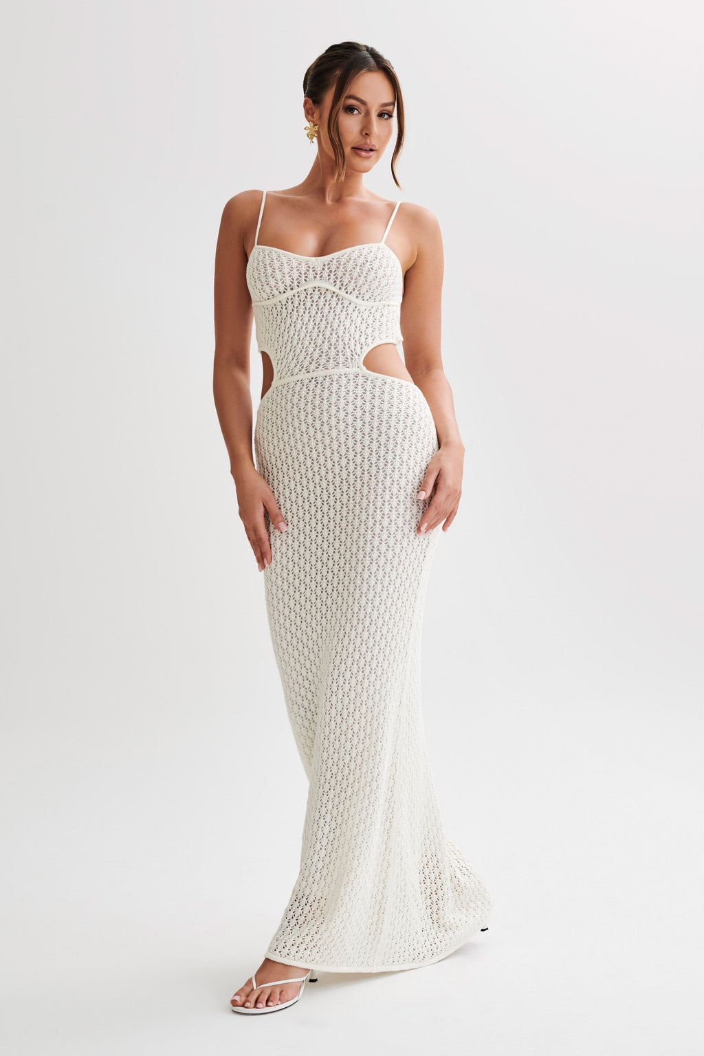Knit Maxi Dress with Slits