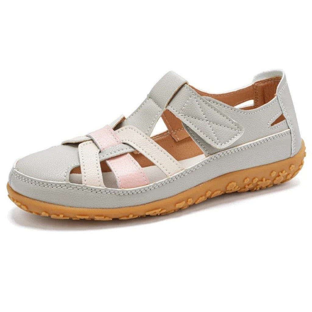 Closed Toe Flat Strap Sandals