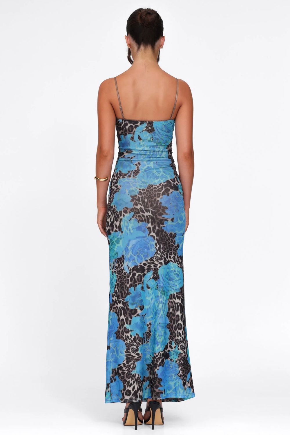 Multi Color Floral Print Maxi Dress