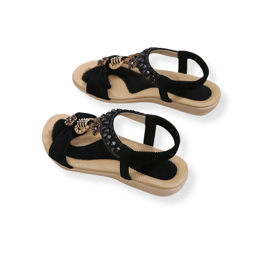 Boho Sandals with Beaded Straps