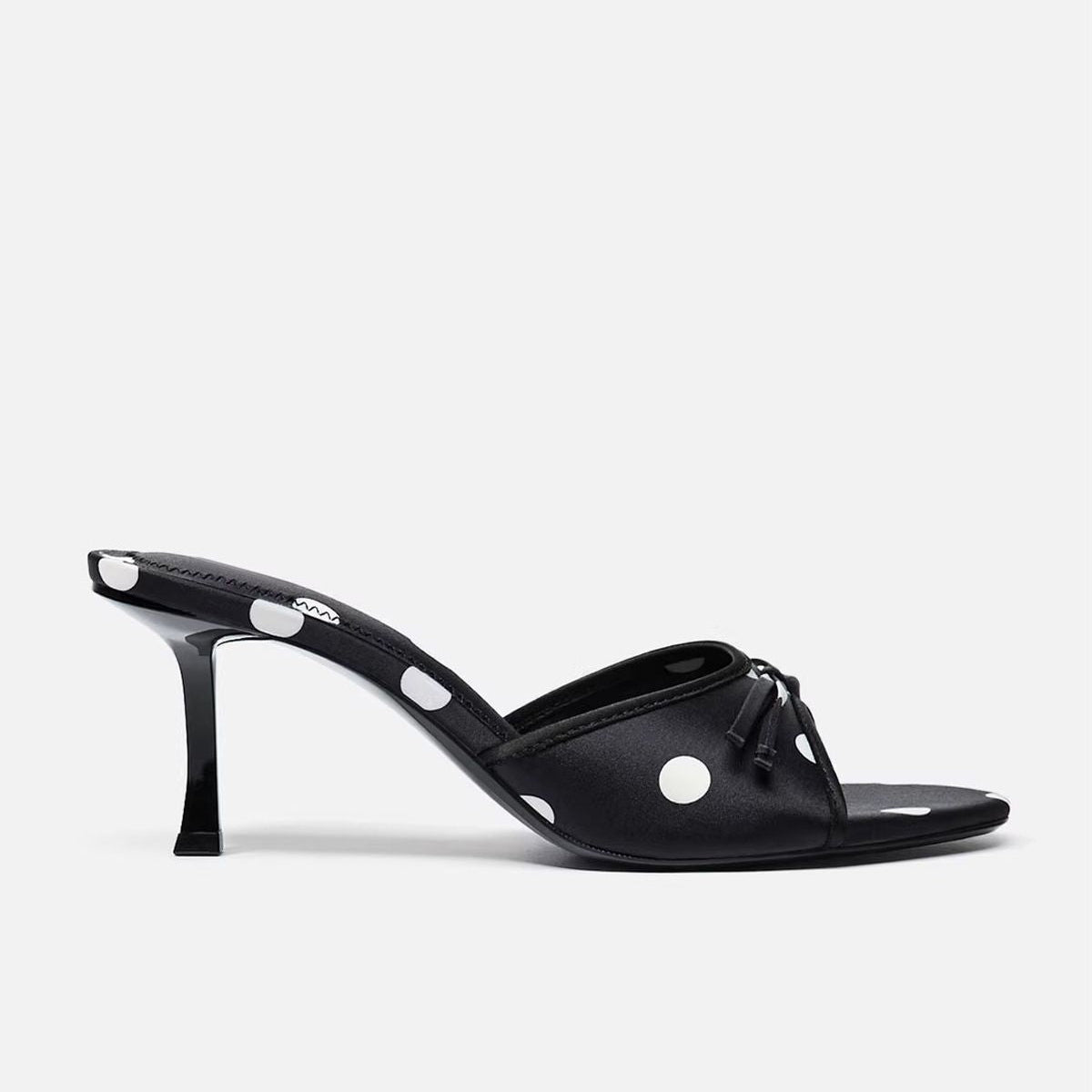 Polka dot Pointed Toe Heeled Sandals