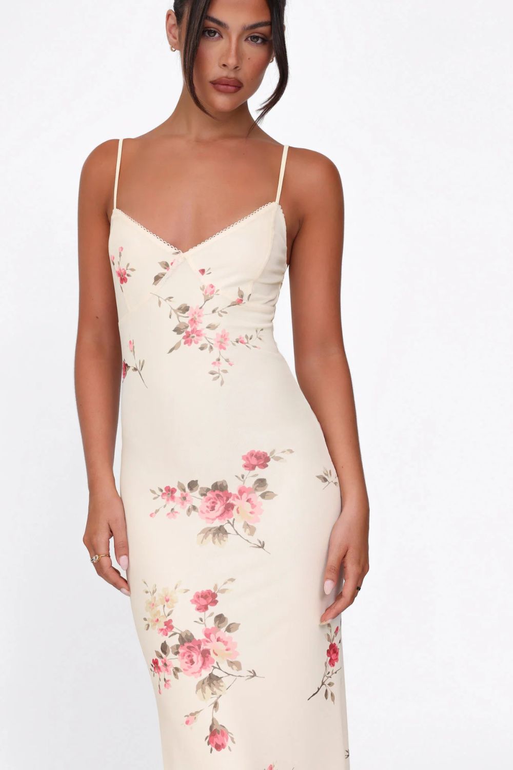 Multi Color Floral Print Maxi Dress