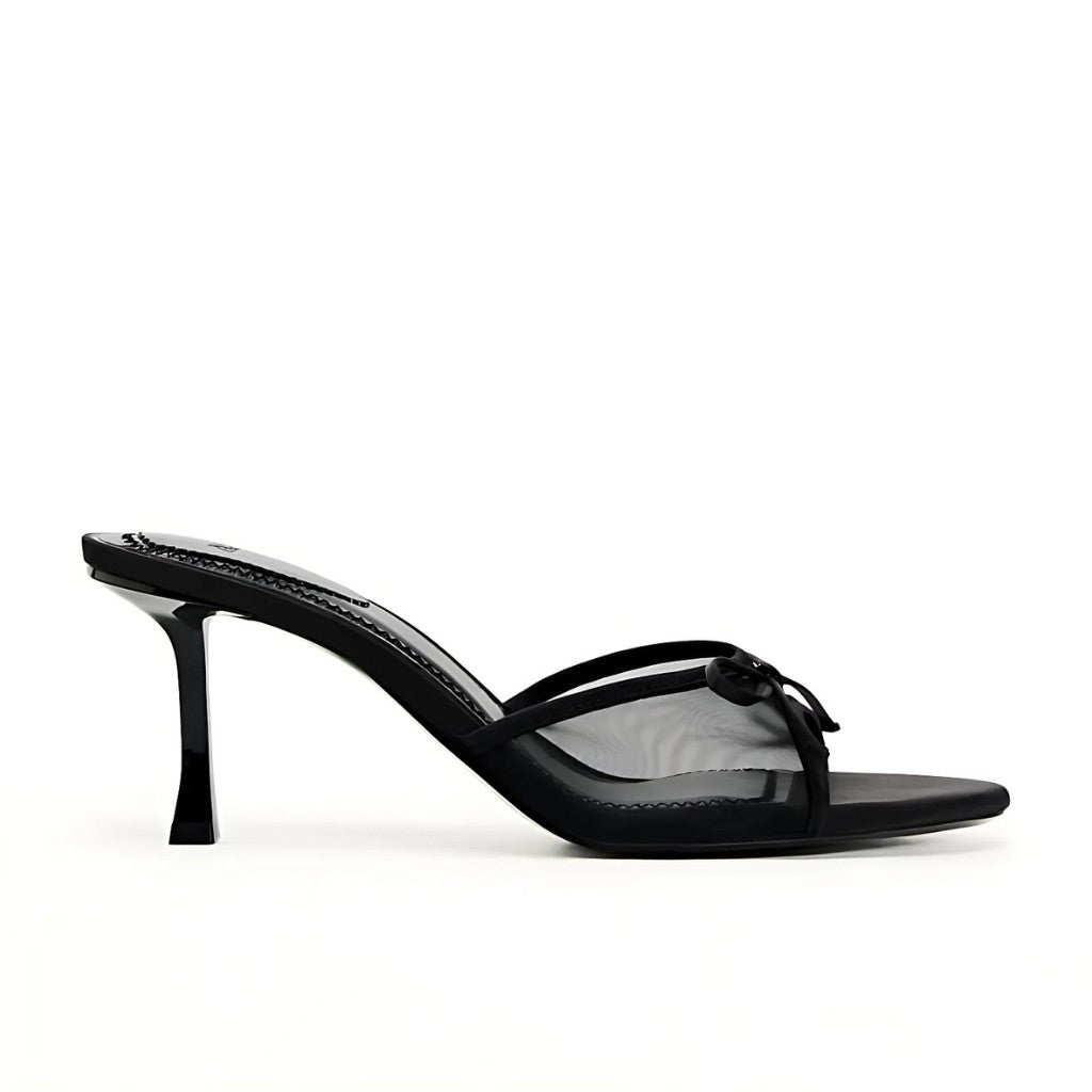 Peep-Toe Butterfly Bow Heels