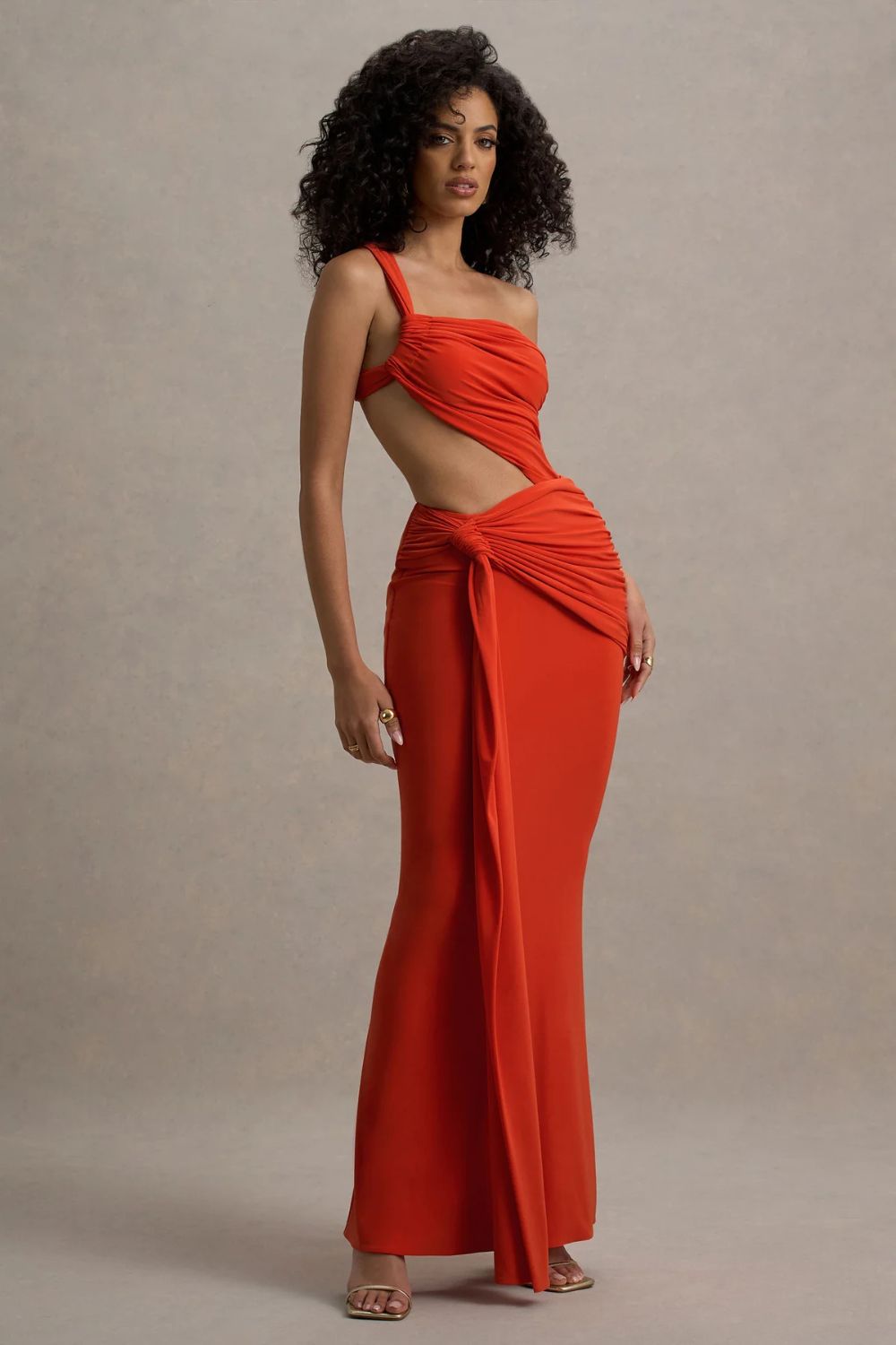 Asymmetric Cut Out Resort Maxi Dress