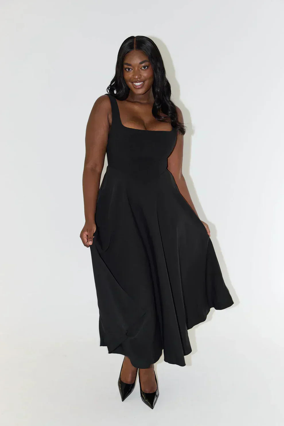 Lightweight Elegant Flare Midi Dress
